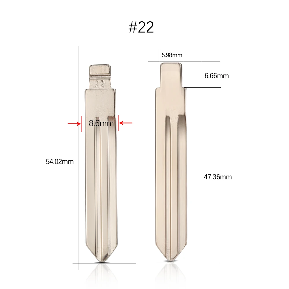 10Pcs NSN14 A33 #22 KD KEYDIY Lishi JMD Xhorse VVDI Flip Blank Uncut Key Blade For Renault Subaru Opel Infiniti Nissan TIIDA
