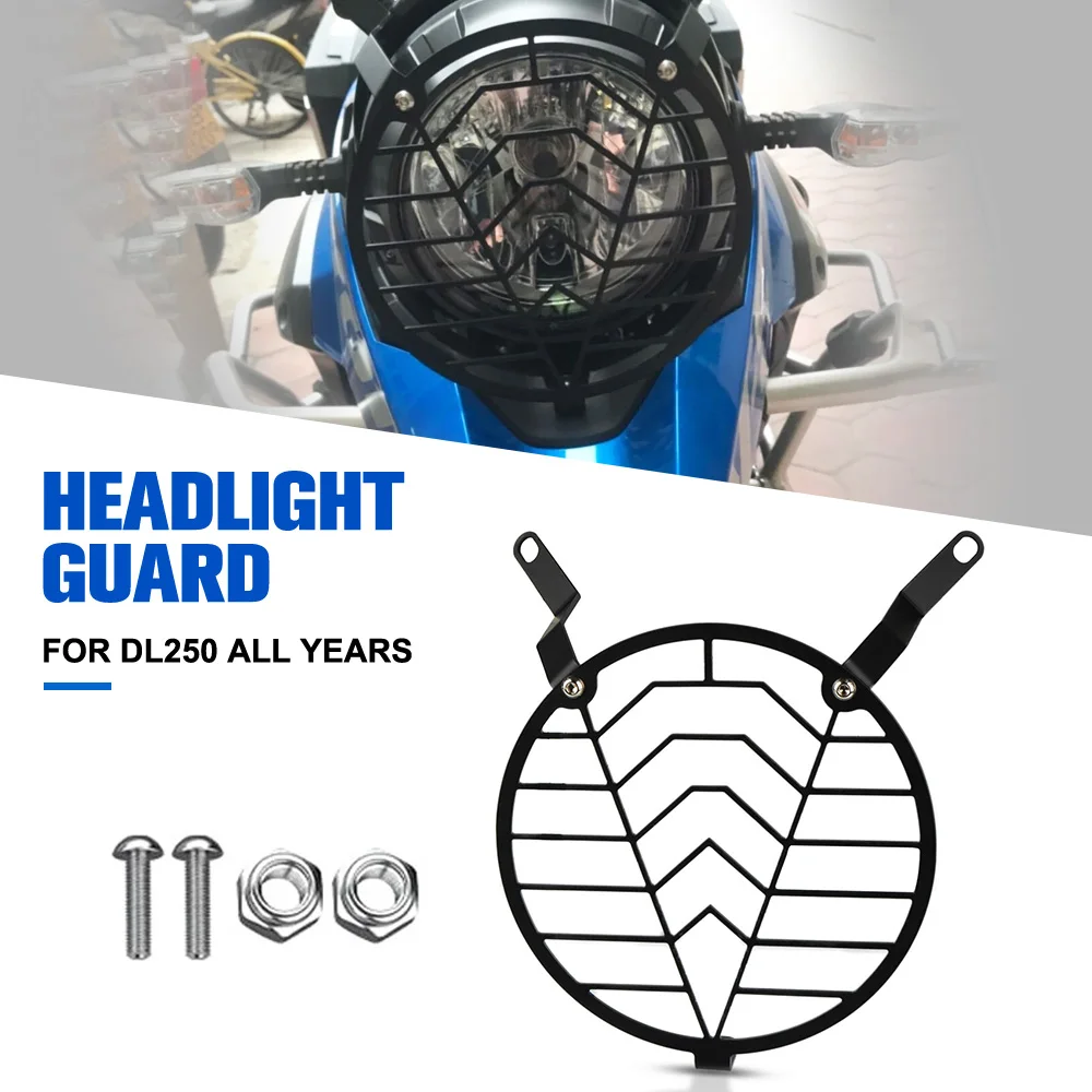 

Aluminium Headlight Cooler Guard Shield Mesh Grille Protector FOR SUZUKI DL250 All Years Motorcycle Accessories Cover Headlamp