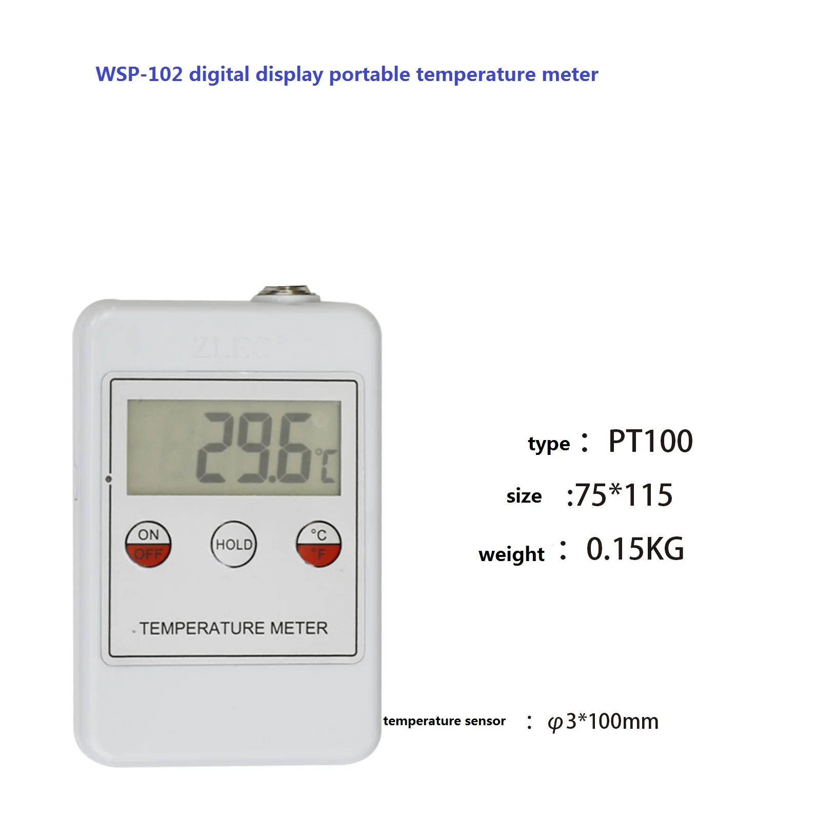 

Factory direct sales handheld high precision thermocouple digital display thermometer smart PT100 thermal resistance spring wire