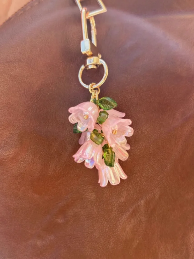 Keychain Bag Pendant Lily Flowers Colorful Pendant For Man Or Woman Gift