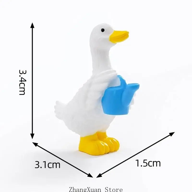 White Duck Miniature Collection, 6 Distinct Character Variations for Arranging Together in a Small Display or Placing Separately