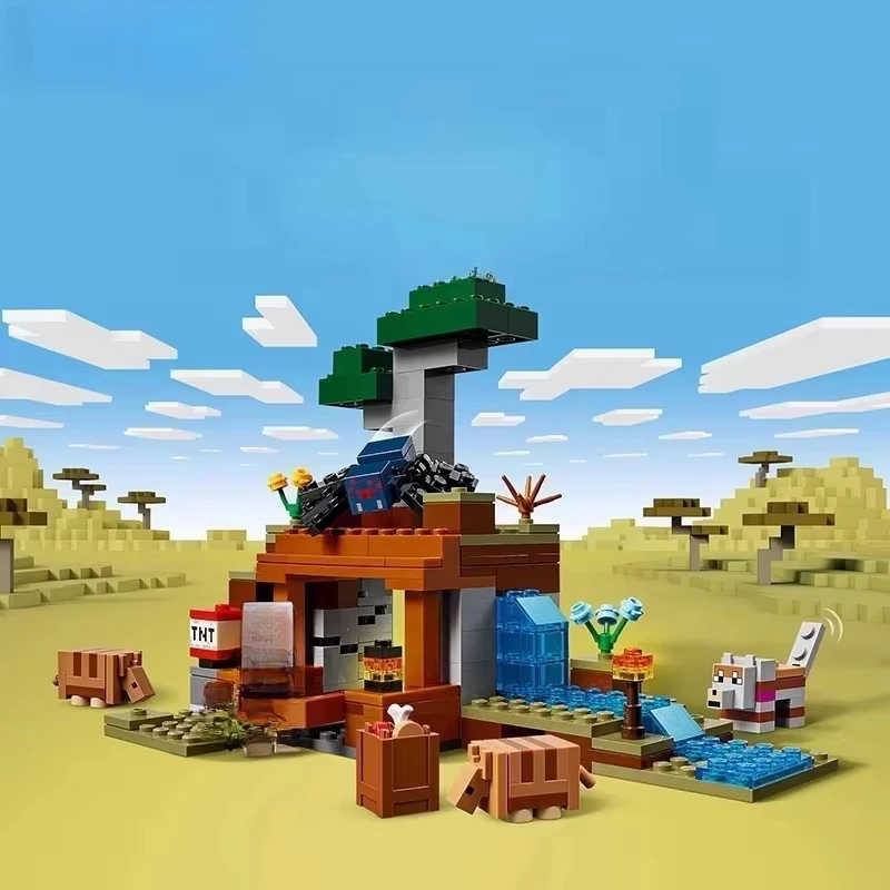 

21269 Pixel Cave Exploration Set Модель Сборка Рождественский подарок 247 шт. Кирпич Детские развивающие игрушки