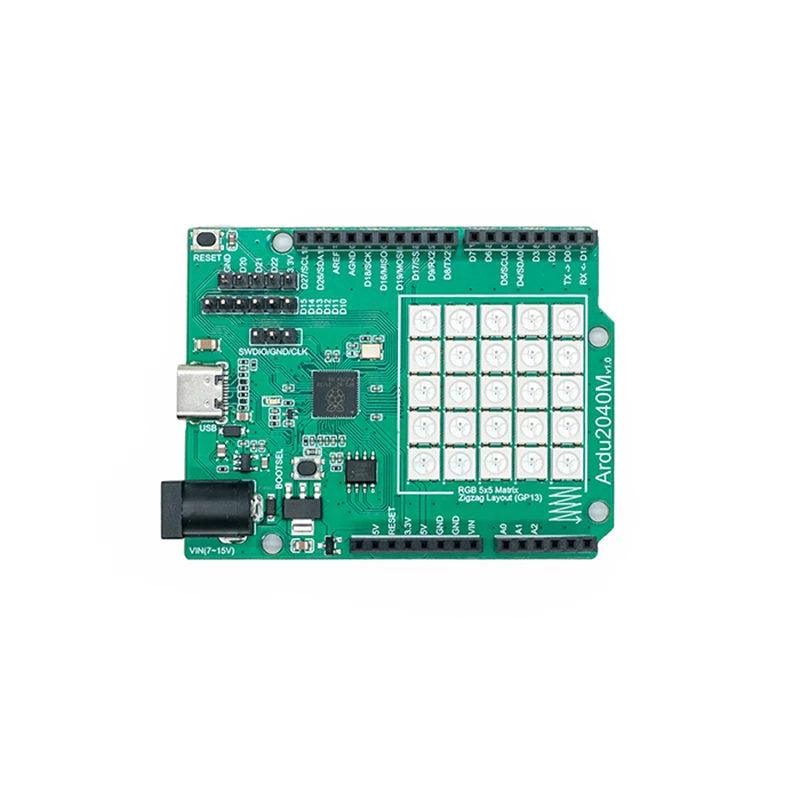 Ardu2040M, Arduino Style RP2040 RGB Matrix Board, Raspberry PI PICO, WisdPi, ArduPico,Raspberry Pi RP2040 Chip, Dual-Core Arm Co