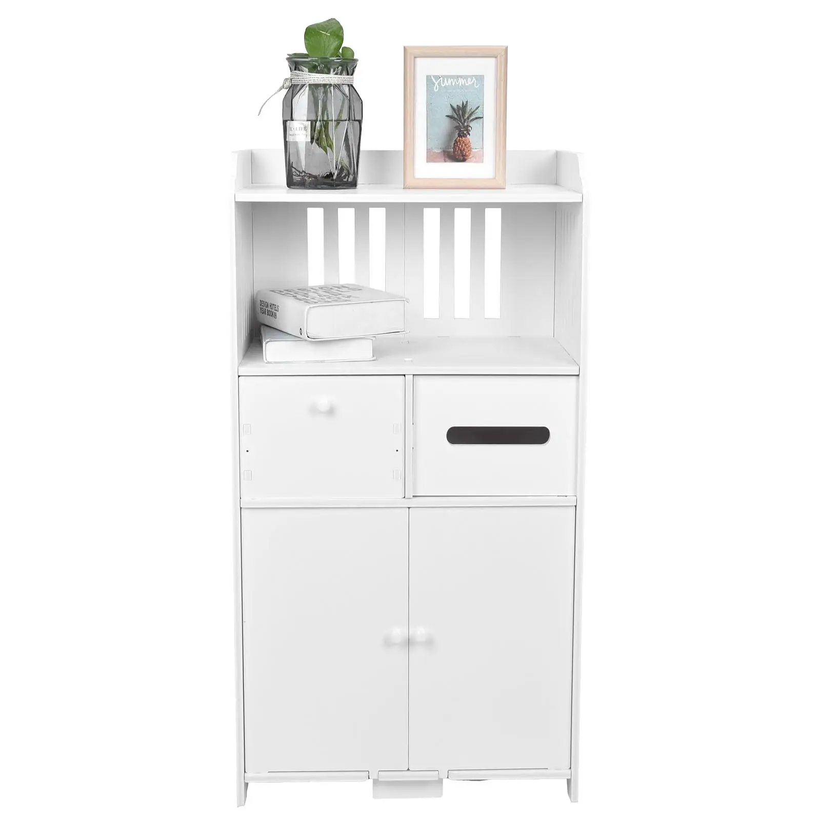 Door Bathroom Floor Storage Cabinet - Toilet  Organizer & Stylish Furniture