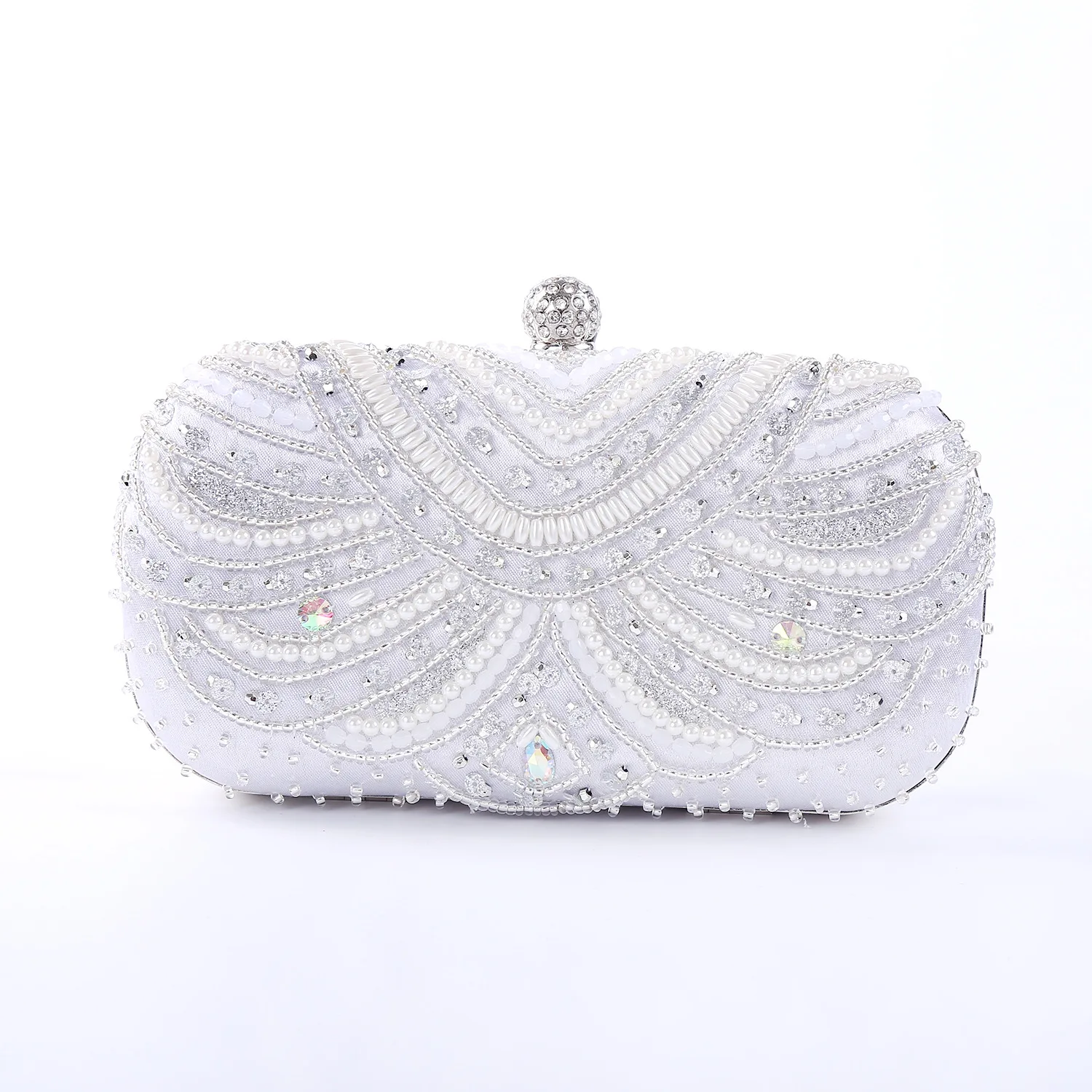 2023 Top Quality Women Beads Evening Bags Single Side Women Clutch Purse Mini Party Dinner Wallets 3 Colors Drop Shipping