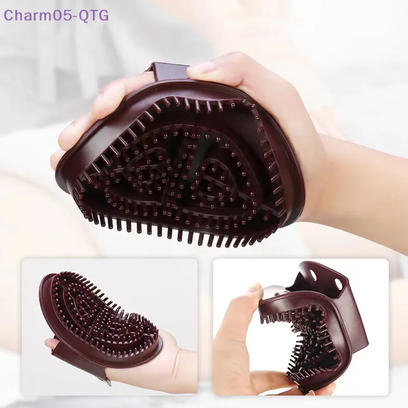 

New Set Of 2 Brown Massage Brushes For Body Meridian Weight Loss At Home Beauty Salon