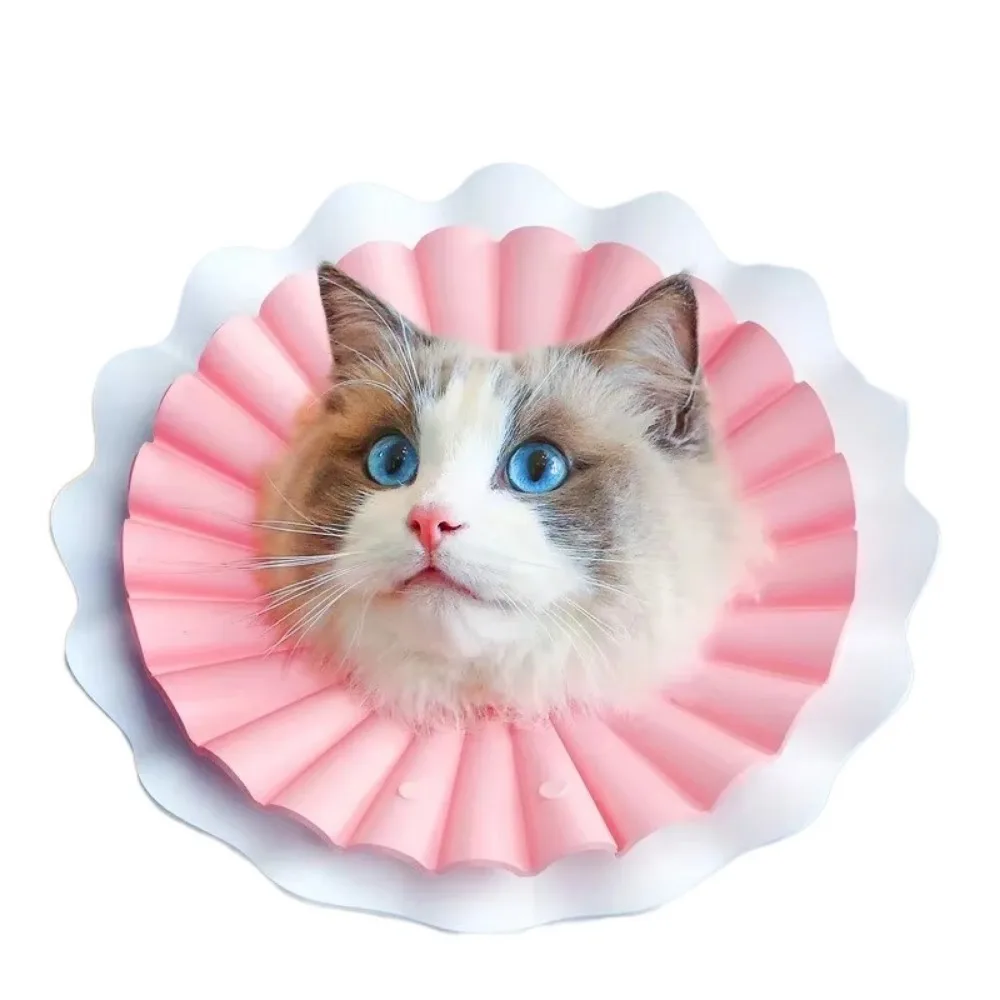 

Double Layer Cat Elizabeth Collars with Buckle Protective EVA Neck Protective Circle Water-proof Comfortable Dog Neck Cone