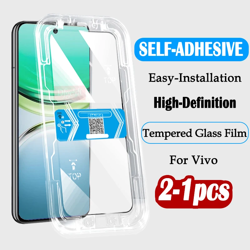 

3D One-click Installation Clear HD Tempered Glass For VIVO Y300 Y200 Y55 Y55S Y36 Y35 Y33S Y33 Y22 Y03 02S Y77 Screen Protector