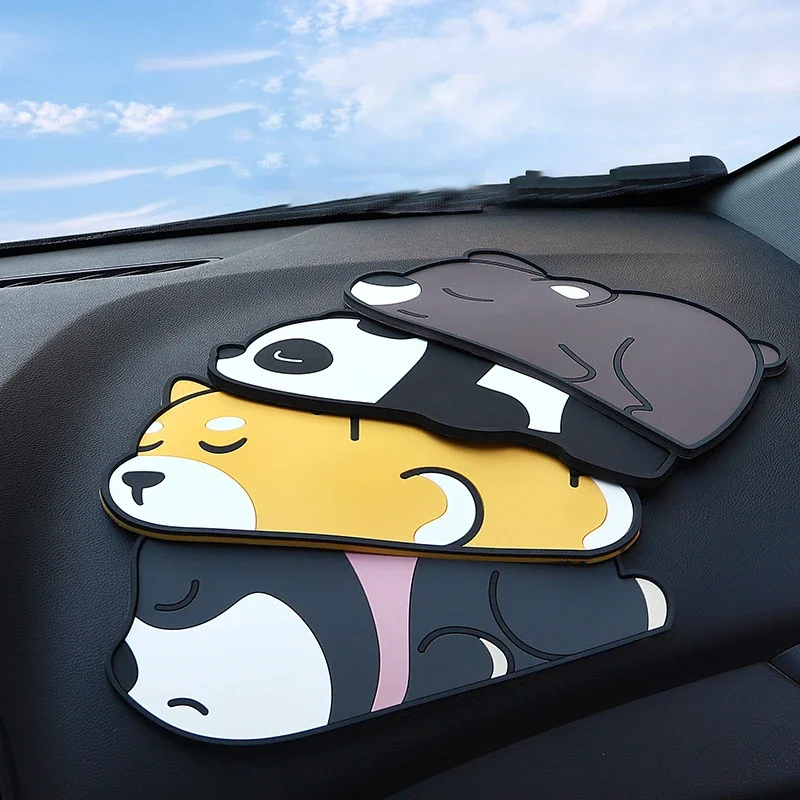Auto Armaturen brett Anti-Rutsch-Matte Cartoon rutsch feste Telefon Pad PVC-Matte hitze beständige wasch bare Anti-Rutsch-Pad für Telefon Schlüssel karten halter