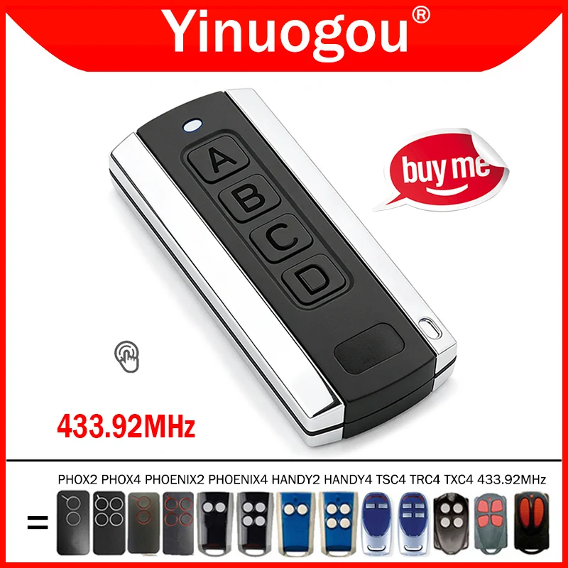 

Clone PHOX PHOX2 PHOX4 PHOENIX PHOENIX2 PHOENIX4 TSC TRC TXC HANDY Garage Door Remote Control Duplicator 433.92MHz Rolling Code