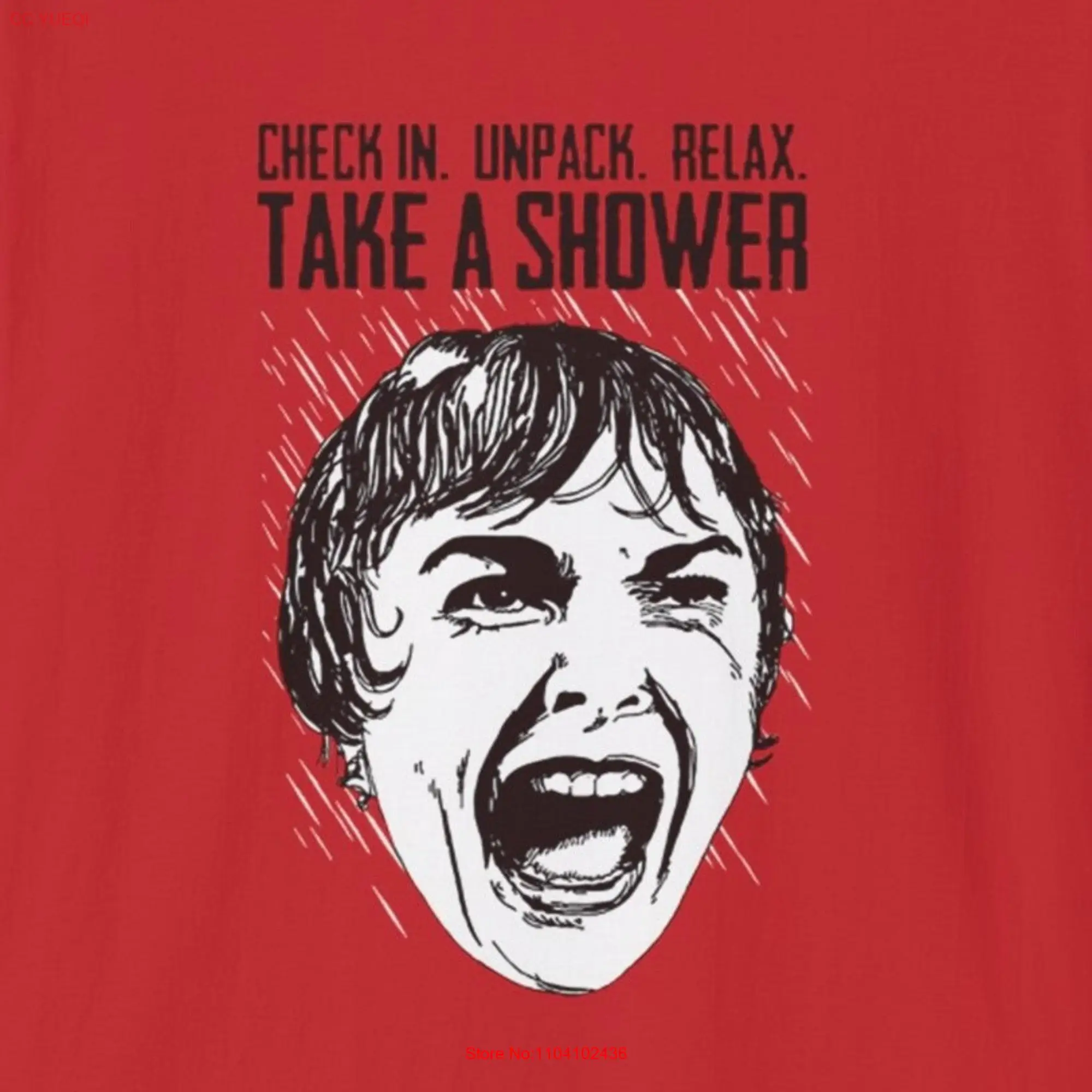 Take a shower Hitchcock series Soft Style Cotton T Shirt long or short sleeves