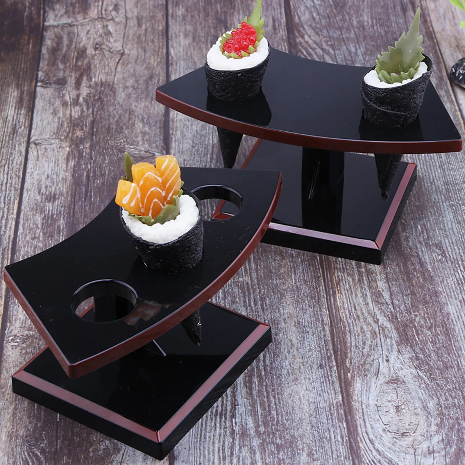 Cone Holder Plastic Dessert Display Stand For Ice Cream Sushi Hand Roll Storage Rack Kitchen Gadget Party Food Server