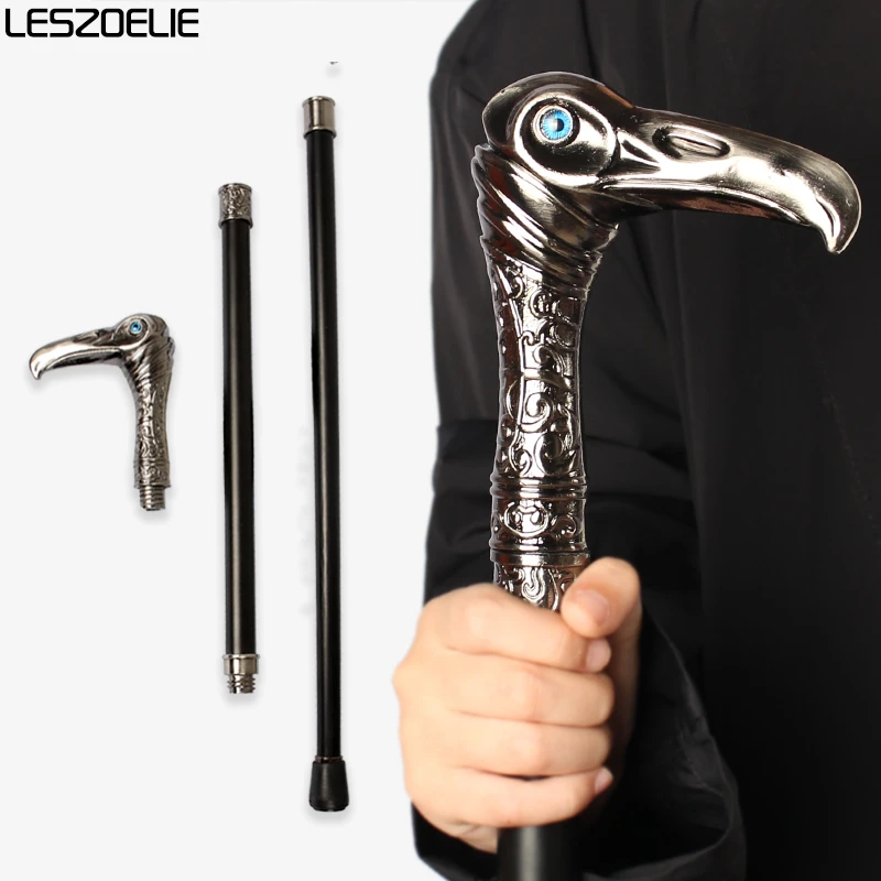 

Silver Eagle Head With Blue Eyes Walking Cane for Men Elegant Vintage Fashion Party Decorative Stick Women Elegant Canes