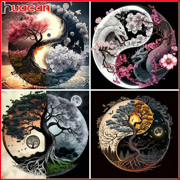 Huacan 2025, neue Kollektion, Diamantgemälde, Schmetterling, Blume, Diamant-Mosaik, Kunst, handgefertigte Heimdekoration