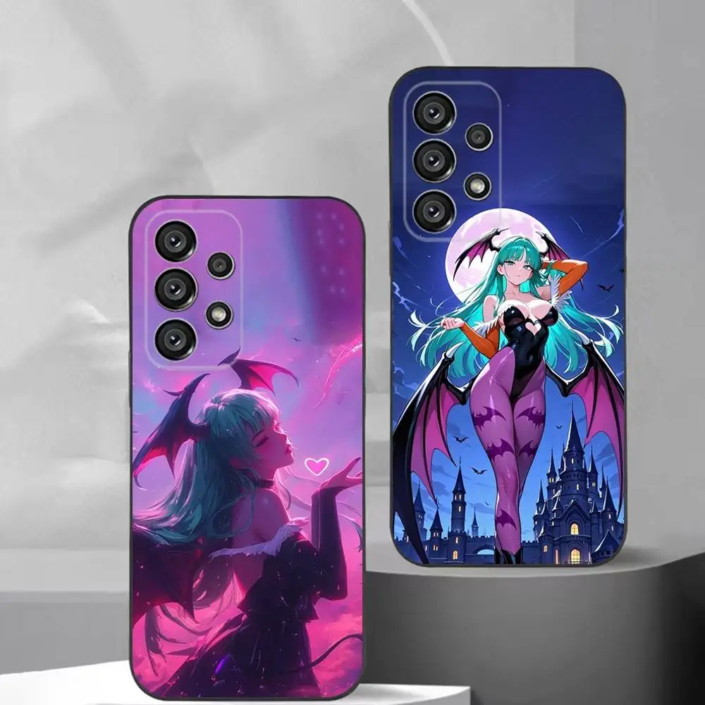 M-모리건 A-엔슬랜드 폰 케이스 삼성 S25, S24, S21, S22, S23, S30, 울트라, S20, 플러스, Fe, 라이트, 노트, 10, 9, 5G 블랙 커버