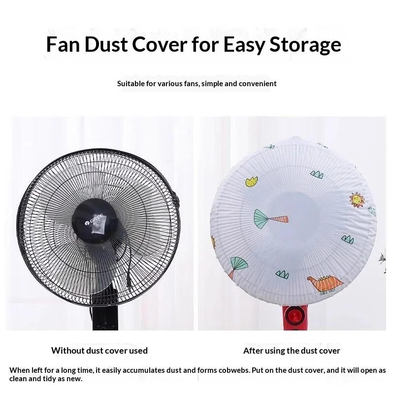 Universal Full‑Coverage Fan Dust Cover Household Standing Circulating Fan Protective Cover For Floor & Desktop Electric Fan