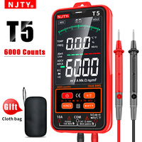 NJTY Smart Digital Multimeter AC DC 600V Voltage 10A Current True RMS Multimetro 6000 Counts Ohm Professional Electrician Tester
