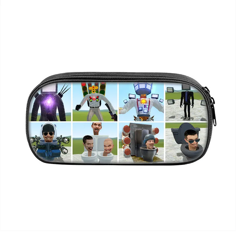 

Skibidi туалет мультфильм аниме забавная ручка коробка сумка для студентов большая емкость школьные принадлежности пеналы на молнии