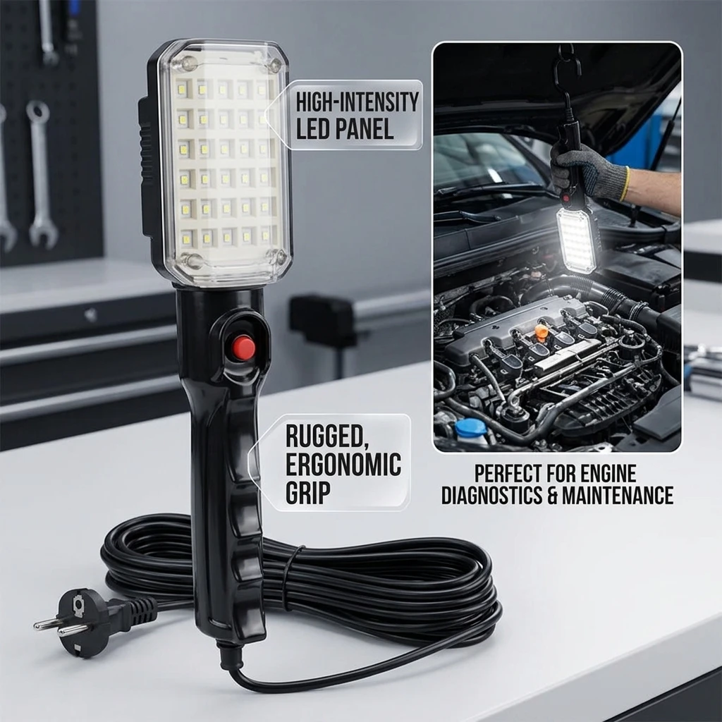 5meter 30 Light Black European Standard Auto Repair Work Light Magnetic Suction Handheld With Auto Repair Work Handheld LED Tool