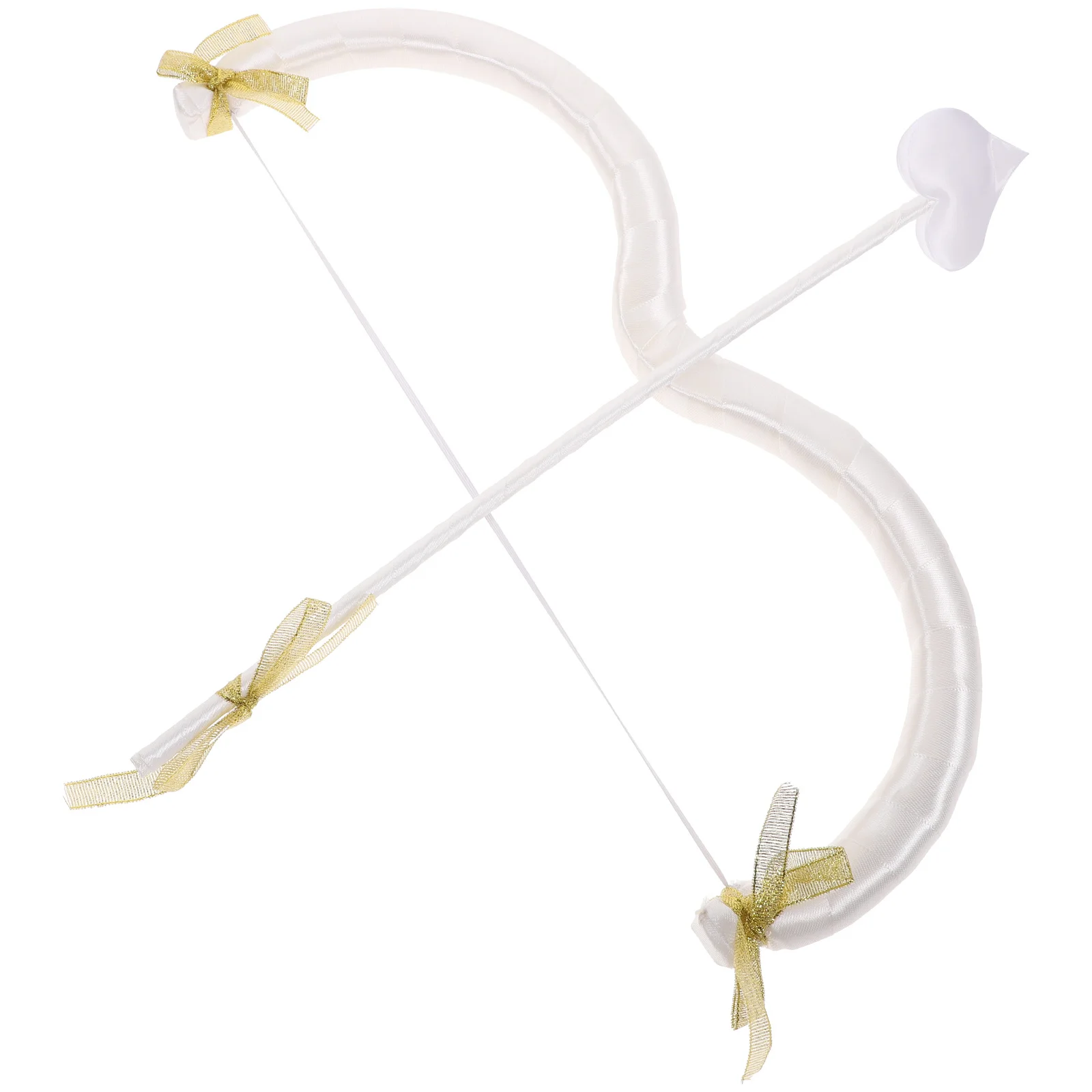 1 Set Cupid Bow and Arrow Prop for Valentine's Day Costume Cosplay Party Love Angel Accessory Makeup Ball Event