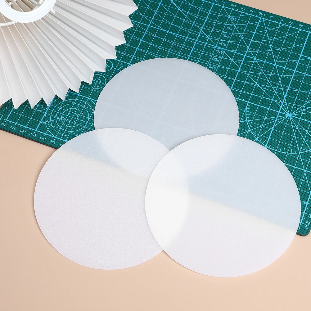 

4pcs Round 134Mm White Lampshade Diffuser Covers For Drum Chandeliers Soft Light Fabric Diy Lighting Fixture Spotlight
