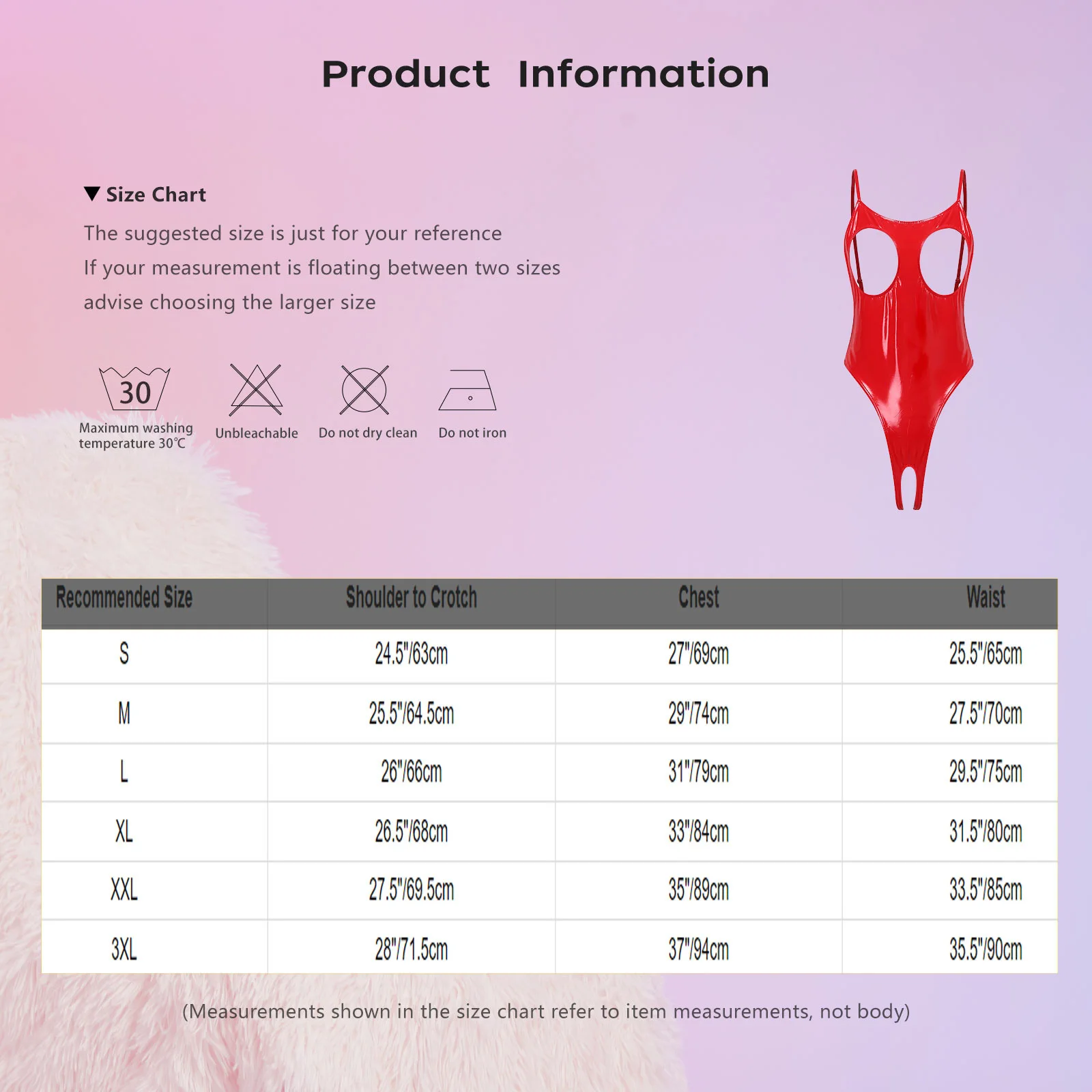Womens Sexy PU Leather One Piece Lingerie Bodysuit Wet Look Hollow Out Open Cup Crotchless High Cut Leotard Catsuit Nightwear view 6