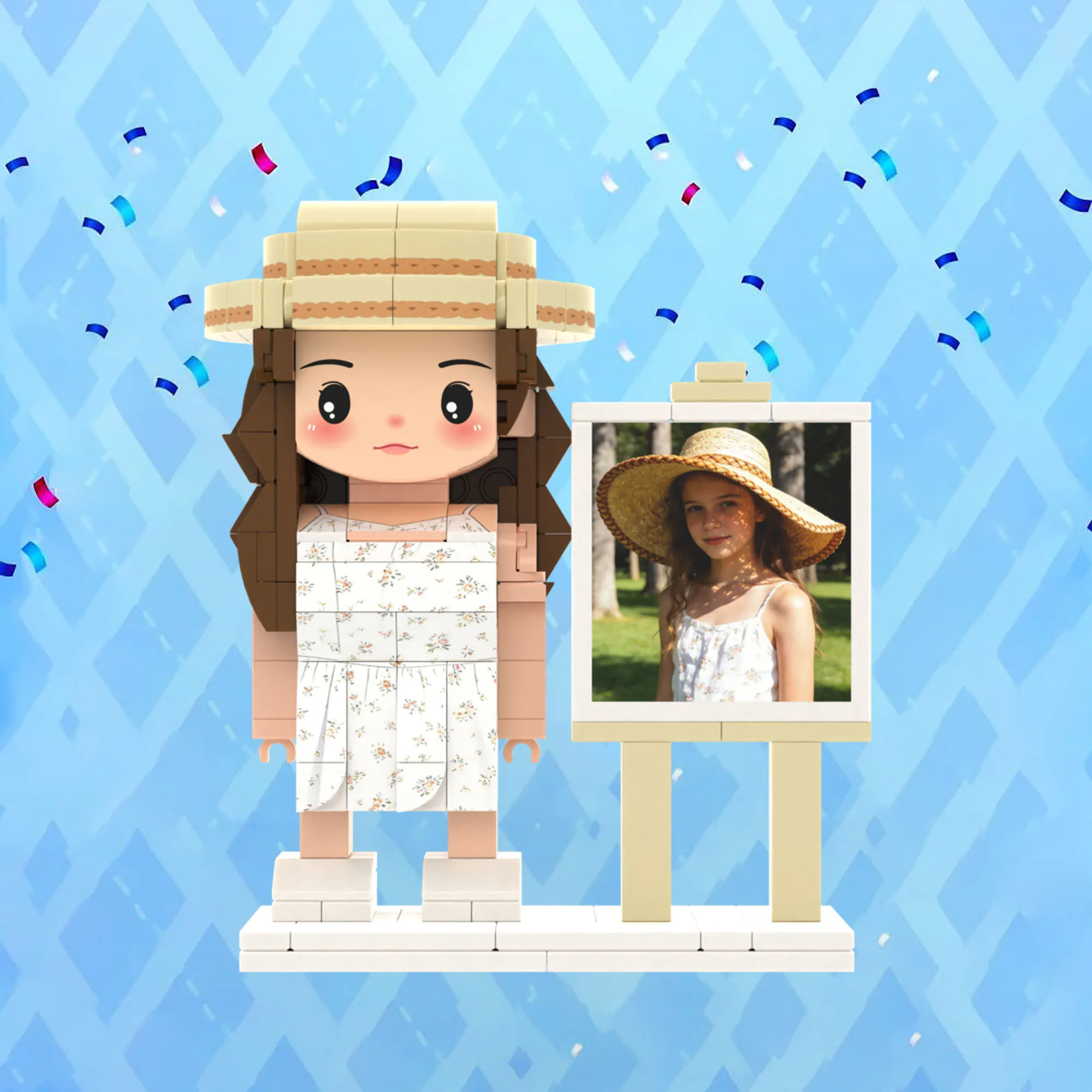 

My Custom Brickfigures Small Particle Building Blocks Person Granules Photo Design Customization Ornament Gift for Yourself