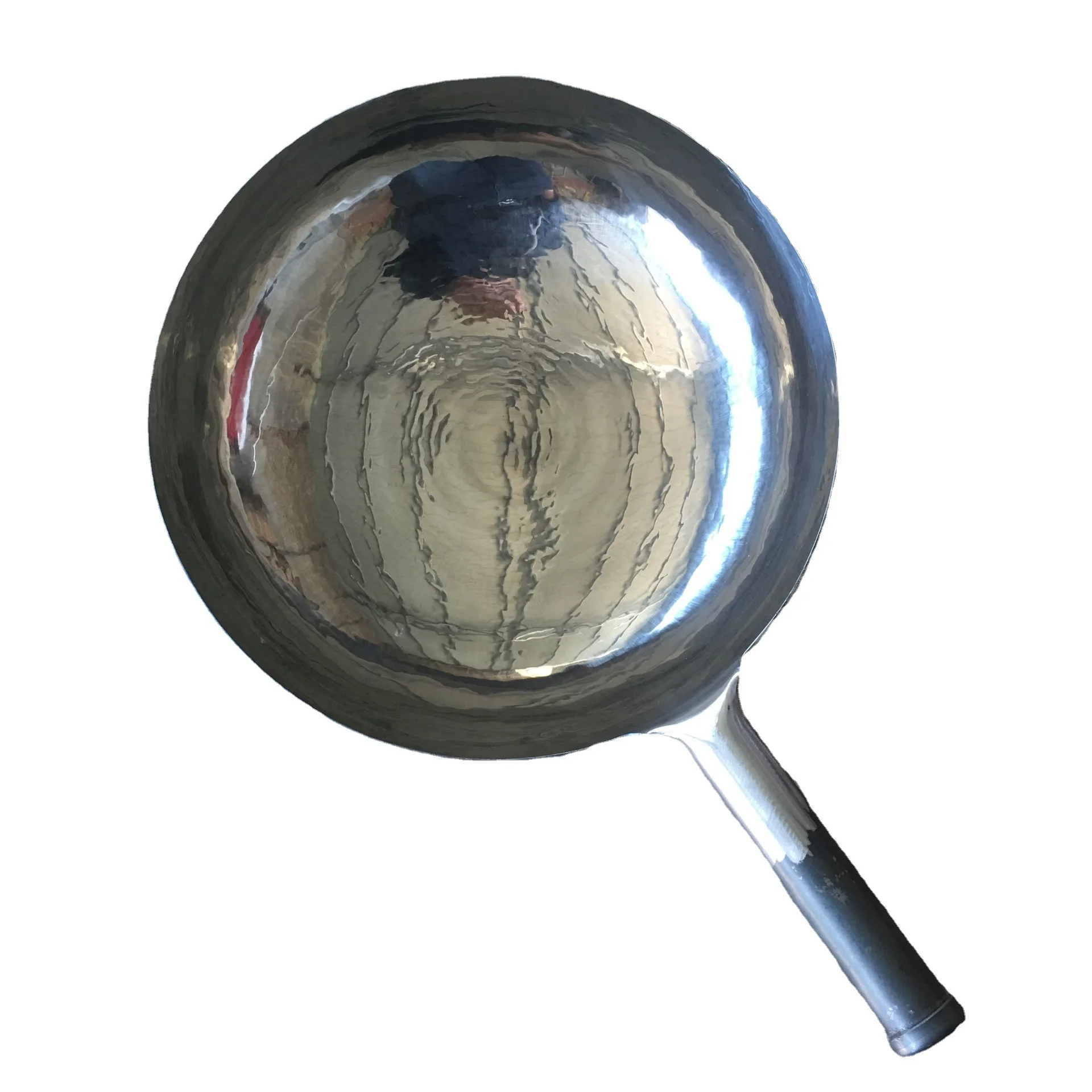 

Mirror handmade iron pan, chef wok, uncoated household round bottom