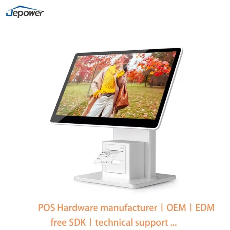 Jepower 15 Inch All-in-One POS Hardware Touch Screen Android POS Terminal Printer Cash Counting Supermarket Pos System