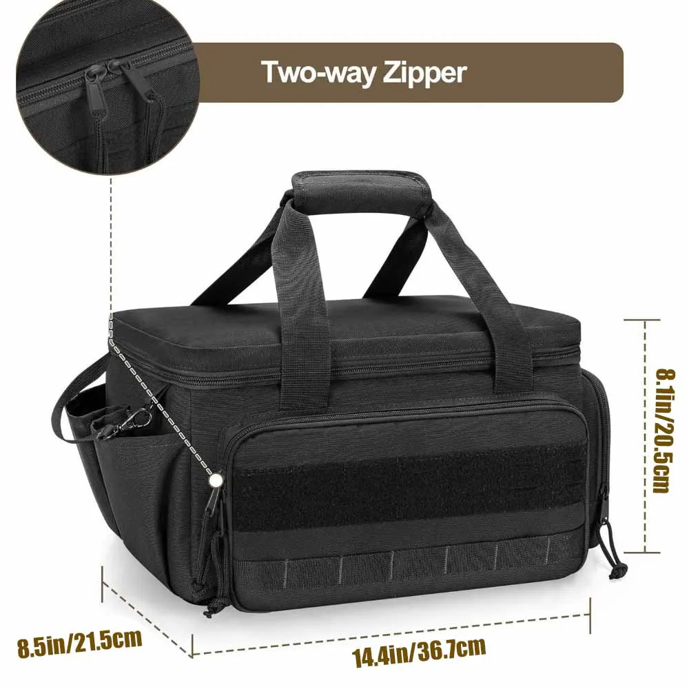 Comoda borsa portaoggetti per attrezzi con manico Base imbottita spessa Custodia per attrezzi facile da trasportare Borsa per attrezzi resistente all'acqua di colore nero