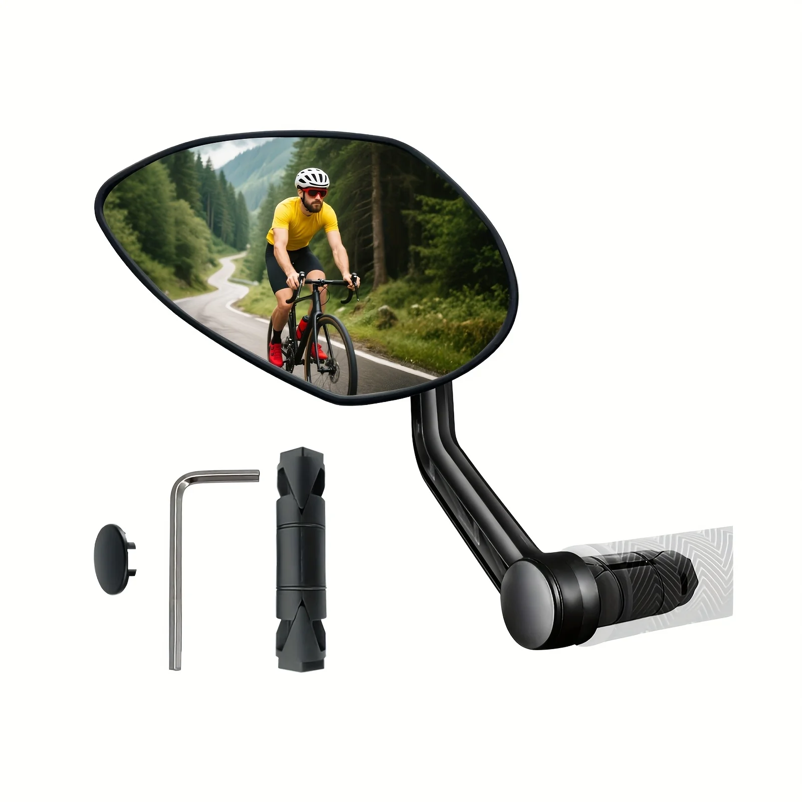 AliExpress NONE Bike Mirror Handlebar Mount, HD Wide Rear View Bicycle Mirrors for Handlebars with Scratch Resistant Glass, 360°Adjustable Bike
