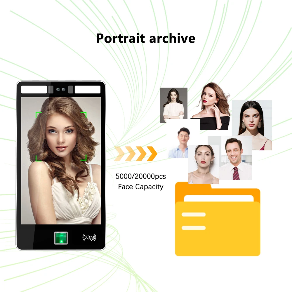 لـ Eseye 10 بوصة نظام التحكم في الوصول البيومترية المقاوم للماء التعرف على الوجه ووصول بصمات الأصابع WIFI/IP/TCP البيانات السحابية OEM OD #5