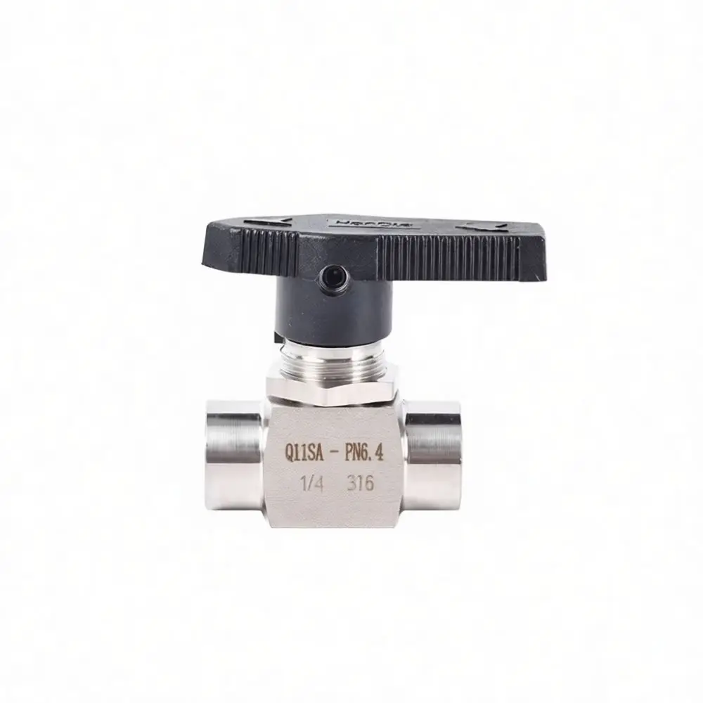 High Performance 304 Stainless Steel T Port Ball Valve Female Thread Industrial Pipe Valve For Fluid Control System