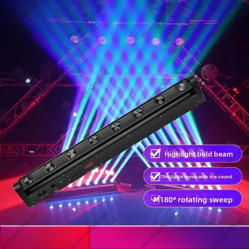 8-Eye Beam Moving Head Light for Stage Wedding & Club, High Power LED RGBW Matrix Scanning Beams with Digital Signal Control
