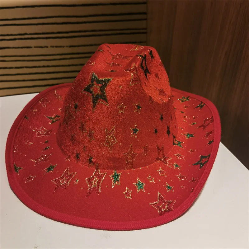 Cowboy Hat Cowboy Hats for Women Western Hat Men Fedoras Felted Panama Jazz Caps Red Western Cowboy Sombrero Vaquero Mujer 모자