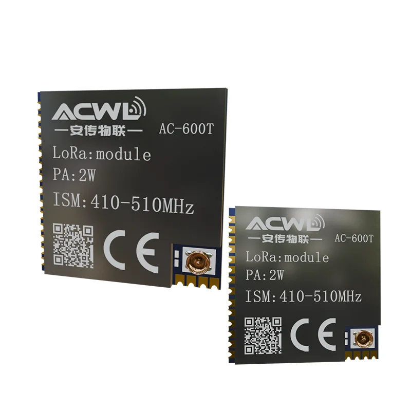 AC600T 2W LoRa Wireless Communication Module, Supports TTL, Low Power Sleep Mode, for AMR and Automation Systems