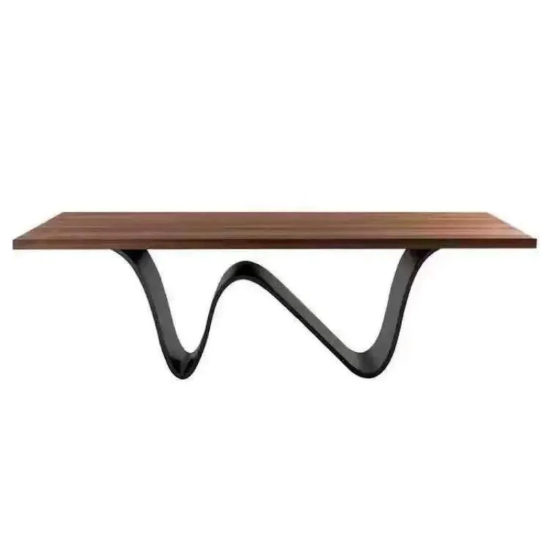 

Italian creative table foot bracket, metal dining table foot, light luxury rock slab luxury stone base, conference desk legs