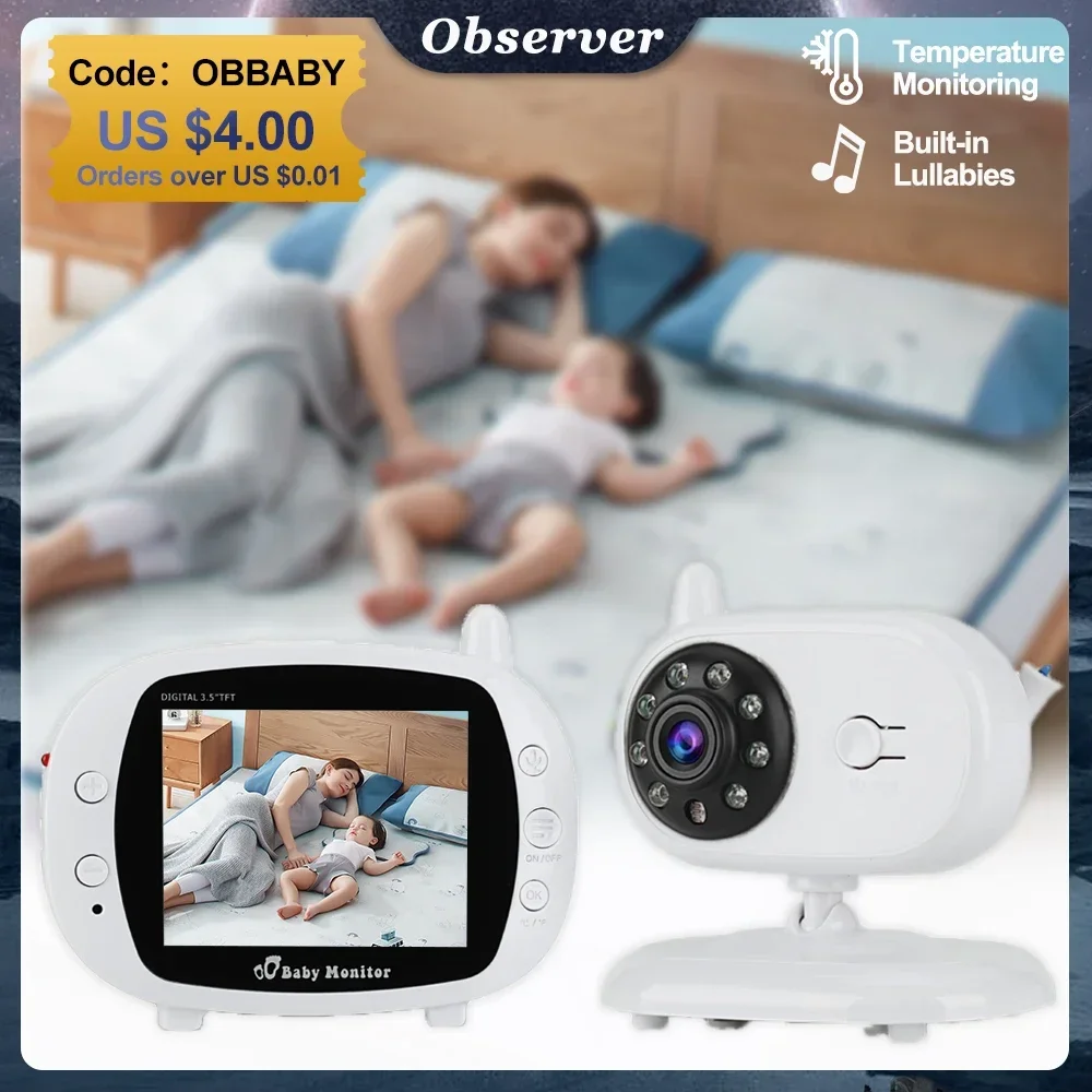 

3.5 Inch LCD Wireless Video Baby Monitor Two Way Audio Babysitter Mother Kids Night Vision Surveillance Security Camera SP850