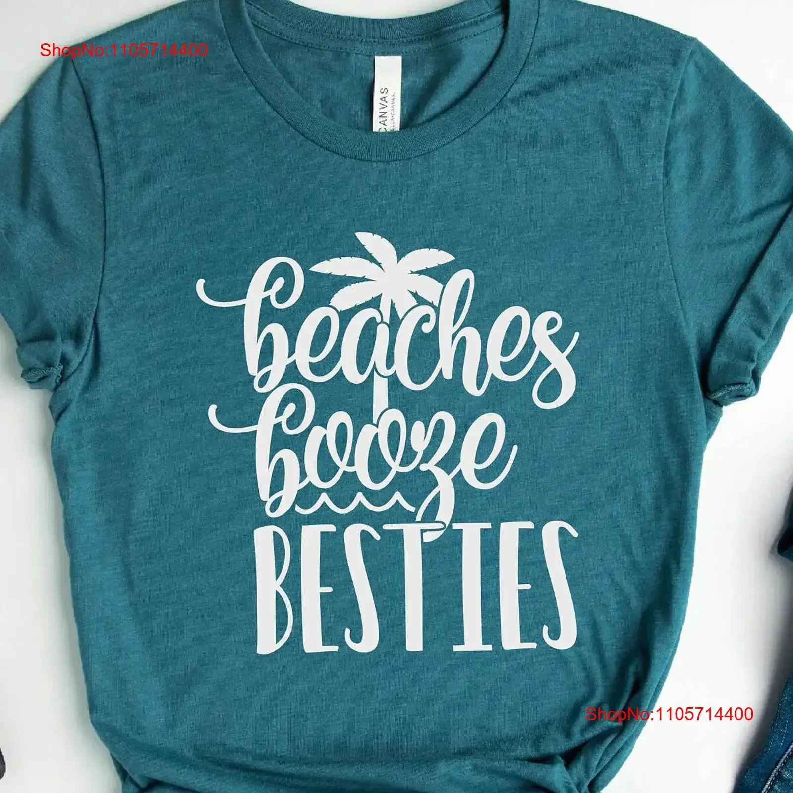 beaches booze and besties beach shirts summer matching bff for friends funny shirt vintage Washed Top For Everyday Wear