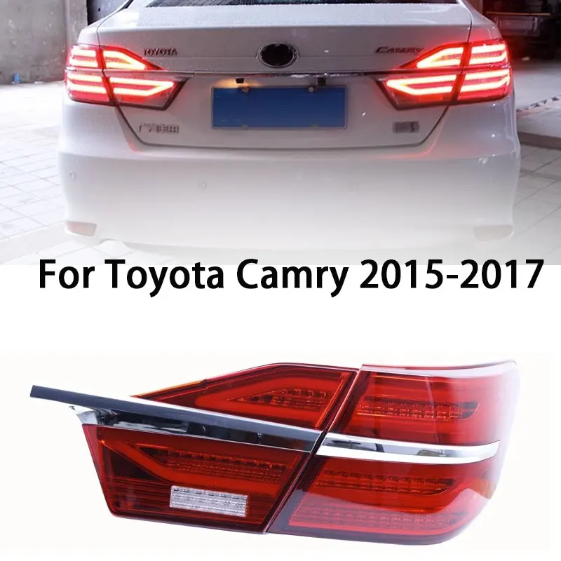 Car Tail Light for Toyota Camry 2015-2017 Upgrade Modified Fashion Full LED Taillight Assembly Turn Signal Rear Lamp Accessories