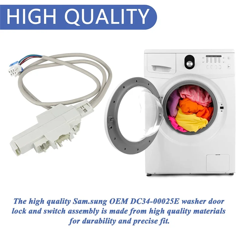 AC52-DC34-00025E For  Washing Machine Door Lock Switch, DC34-00025A DC34-00025C 4546106, Etc.