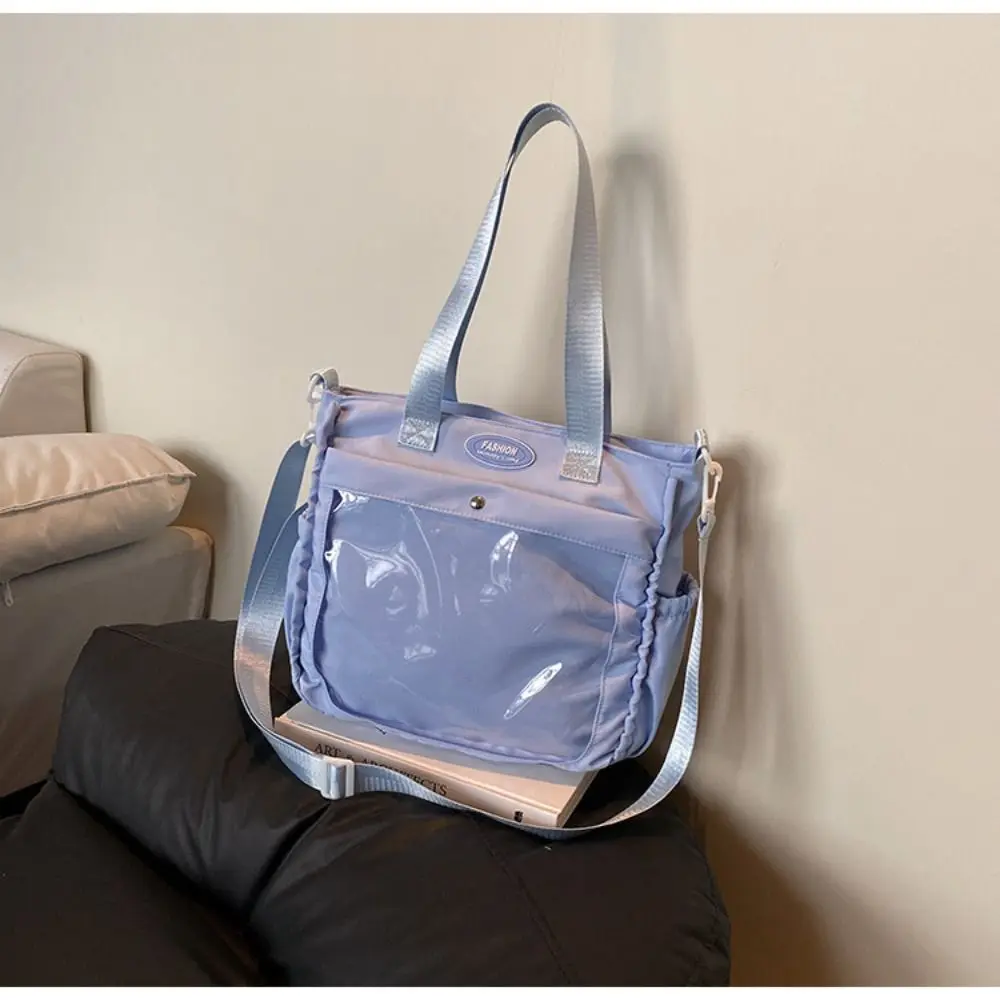 

Cute Transparent Itabag Nylon Doll Badge Display Crossbody Itabag Idol Merchandise Storage Large Capacity Student Tote Bag Girls