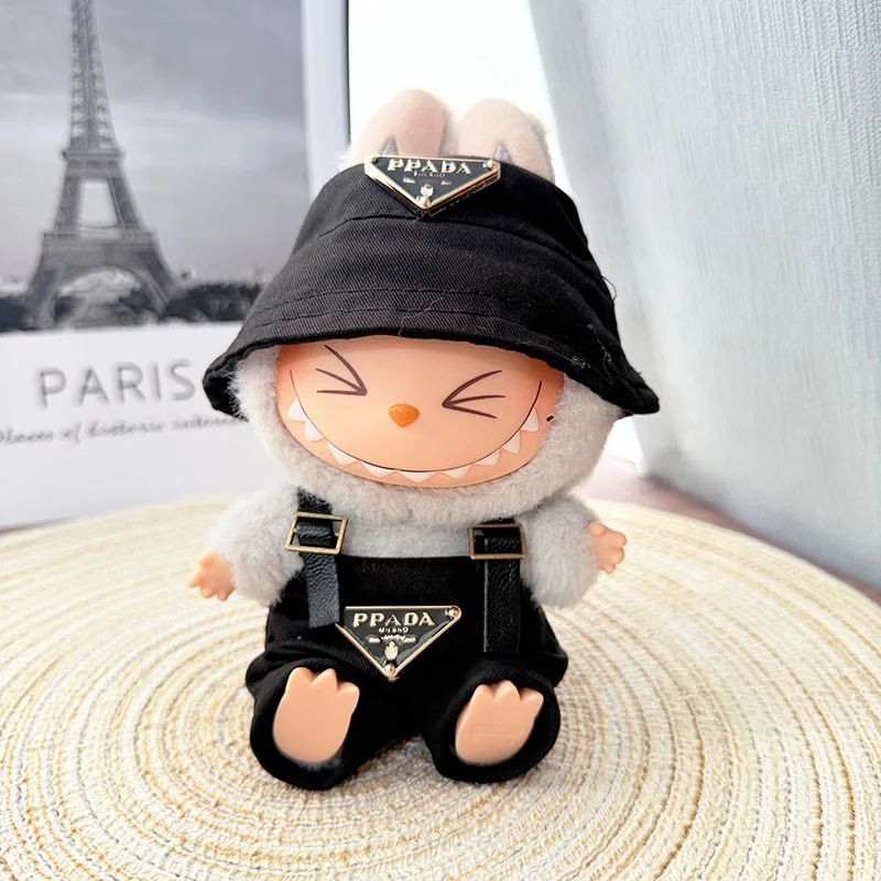 Labubu Puppenkleidung, 2-teiliges Set – süße passende Outfits für Pullip Blythe OB11 BJD-Puppen, Kawaii-Kostüm-Ensemble