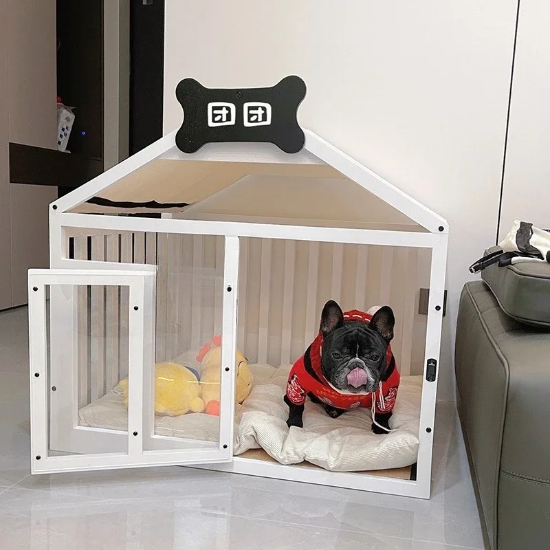 Small dog indoor solid wood kennel all-season pet dog house villa dog cage