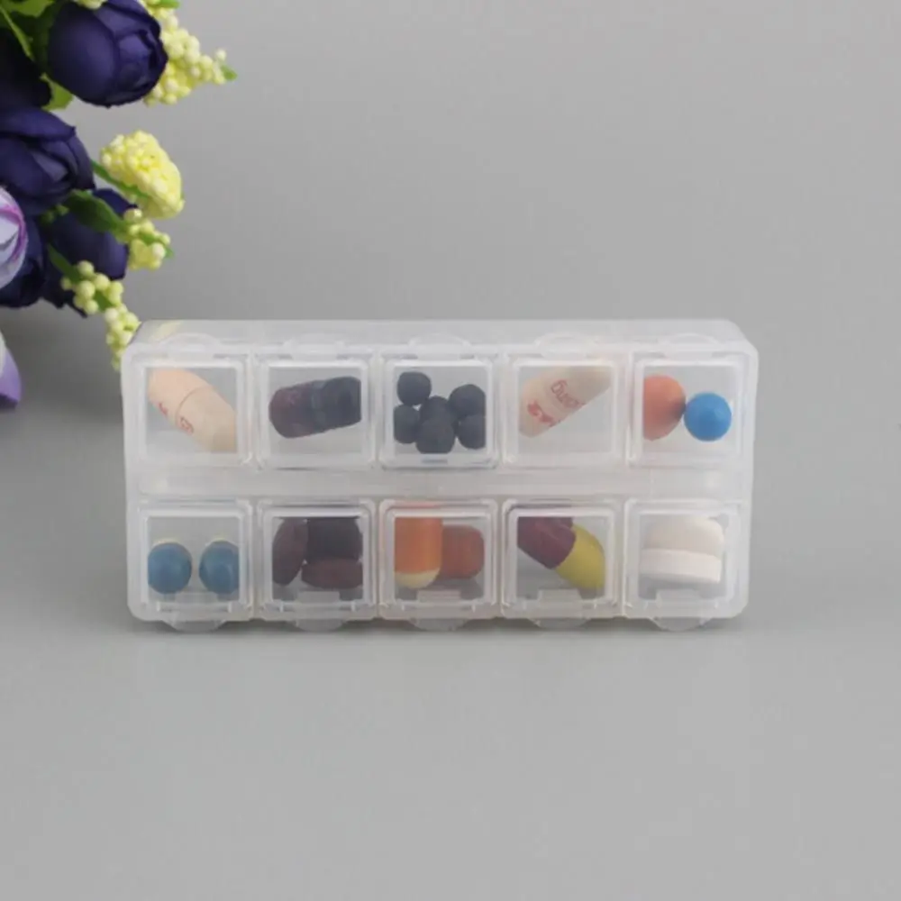 

Fishing Tackles Transparent Bead Organizer Plastic Rectangle 10 Grid Square Box Pink Plastic Box Organizer Girls