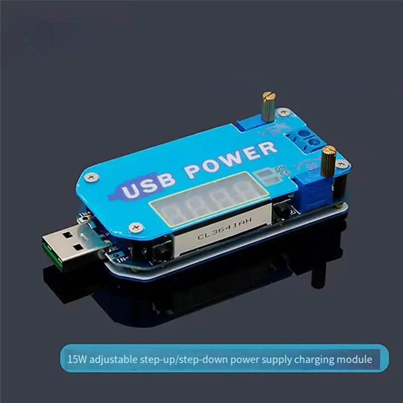 AED6-verstelbare DC-DC-convertermodule 15W met CC CV USB Step Up/Down Boost Buck 5V naar 30V uitgang met Shell Case