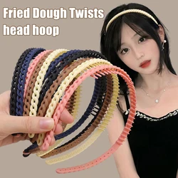 Korean Frosted Hair Band Headbands for Hair Woman Anti-skid with Teeth Wave Matte Hair Hoop Bezel Girl Hair Accessories Hairband