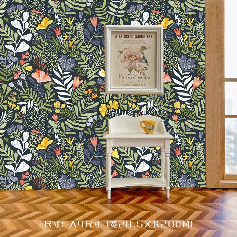 Dollhouse Wallpaper Sticker Ob11 Floor Wall  Wallpaper Doll Background Board Stickers Photo Prop Doll House Accessories