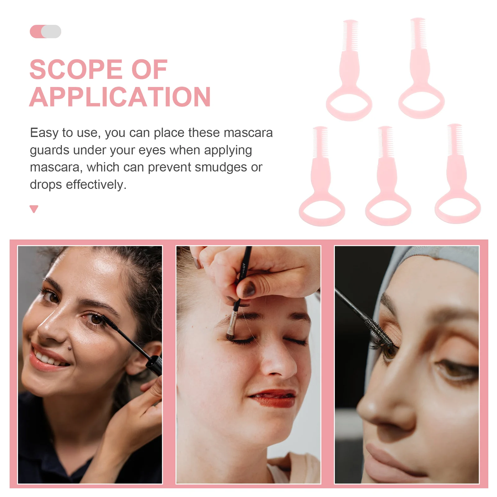 

20Pcs Mascara Applicator Guide Fine Detail Eyelash Brushes for Safe Long Term Use in Professional Makeup and Beauty