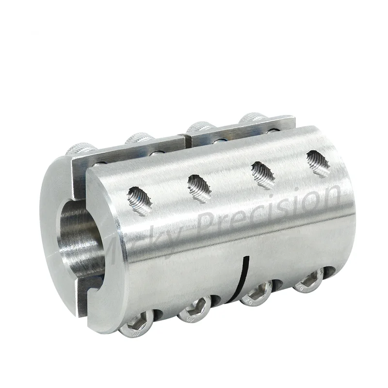 Couplings Motors Stainless steel Split Type Two-pieces High Torque Coupling Clamping Straight Cylinder Diameter 6-50mm